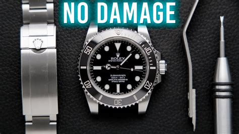 how to take the band off a rolex|how to install Rolex bracelet.